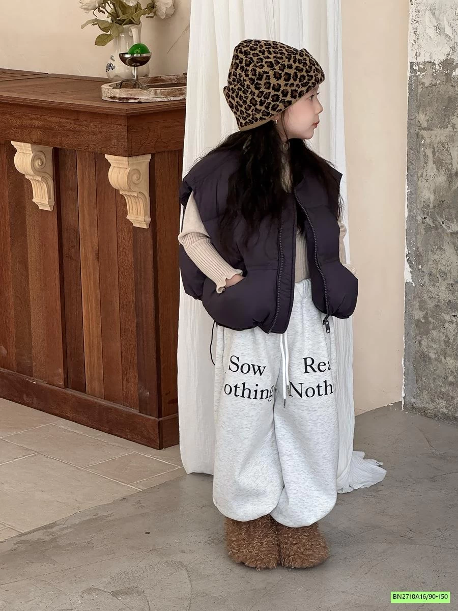 JOGGER NỈ LÓT LÔNG IN CHỮ