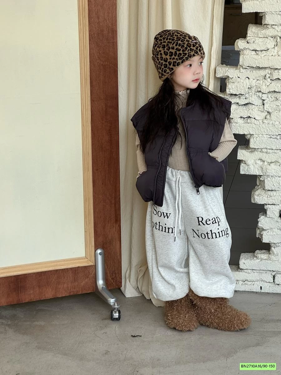 JOGGER NỈ LÓT LÔNG IN CHỮ