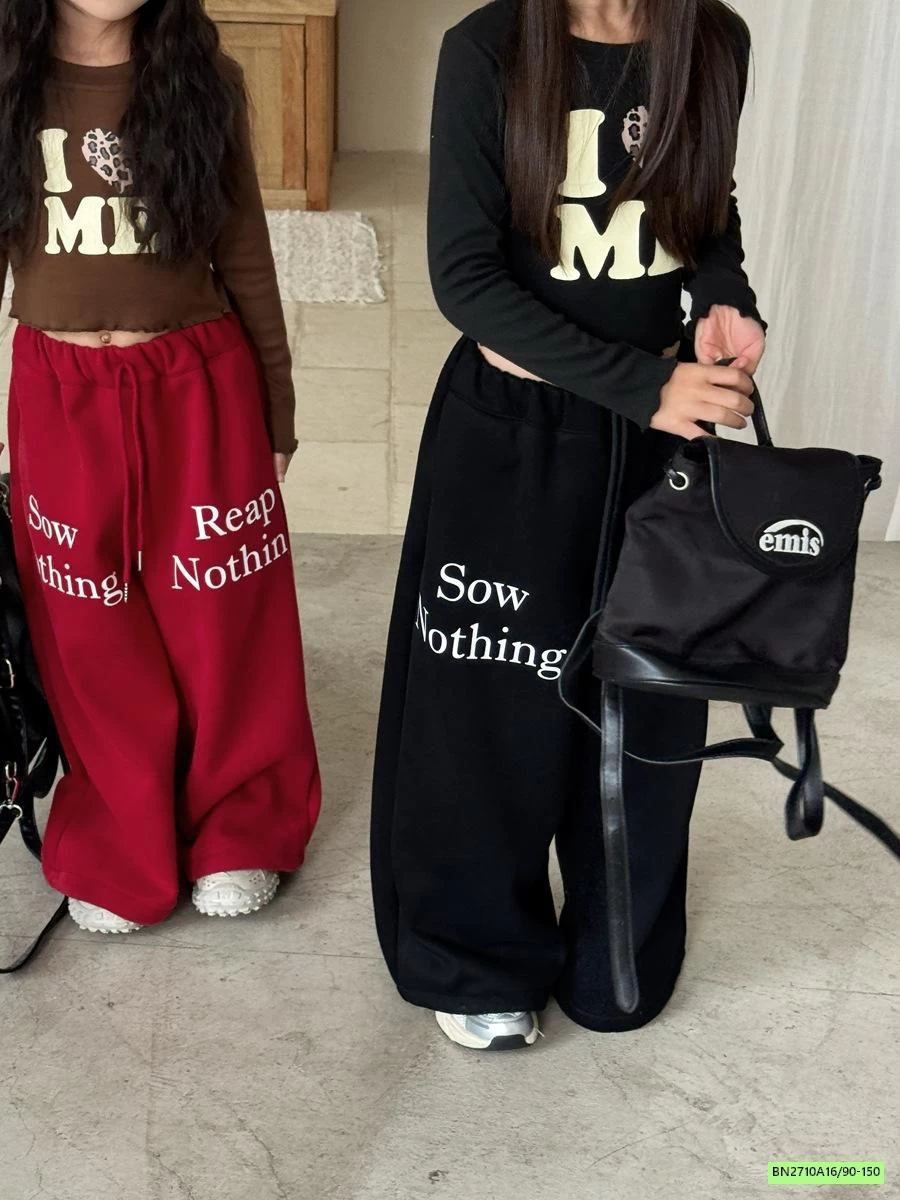 JOGGER NỈ LÓT LÔNG IN CHỮ