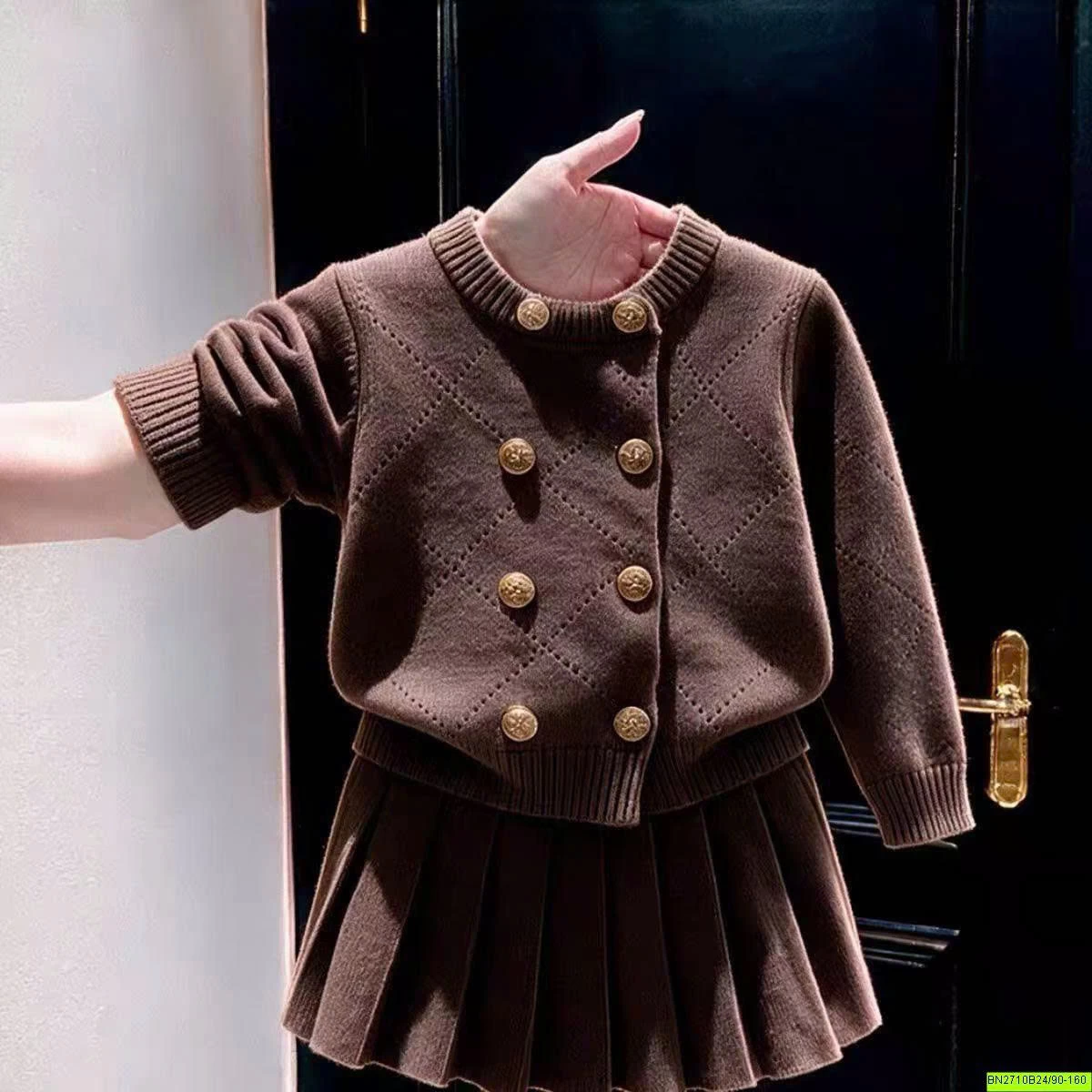 SÉT VÁY LEN 2 HÀNG CÚC ĐỒNG BÉ GÁI