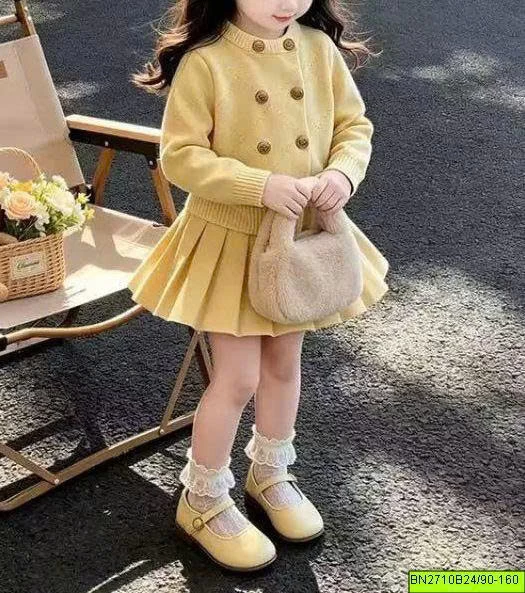 SÉT VÁY LEN 2 HÀNG CÚC ĐỒNG BÉ GÁI