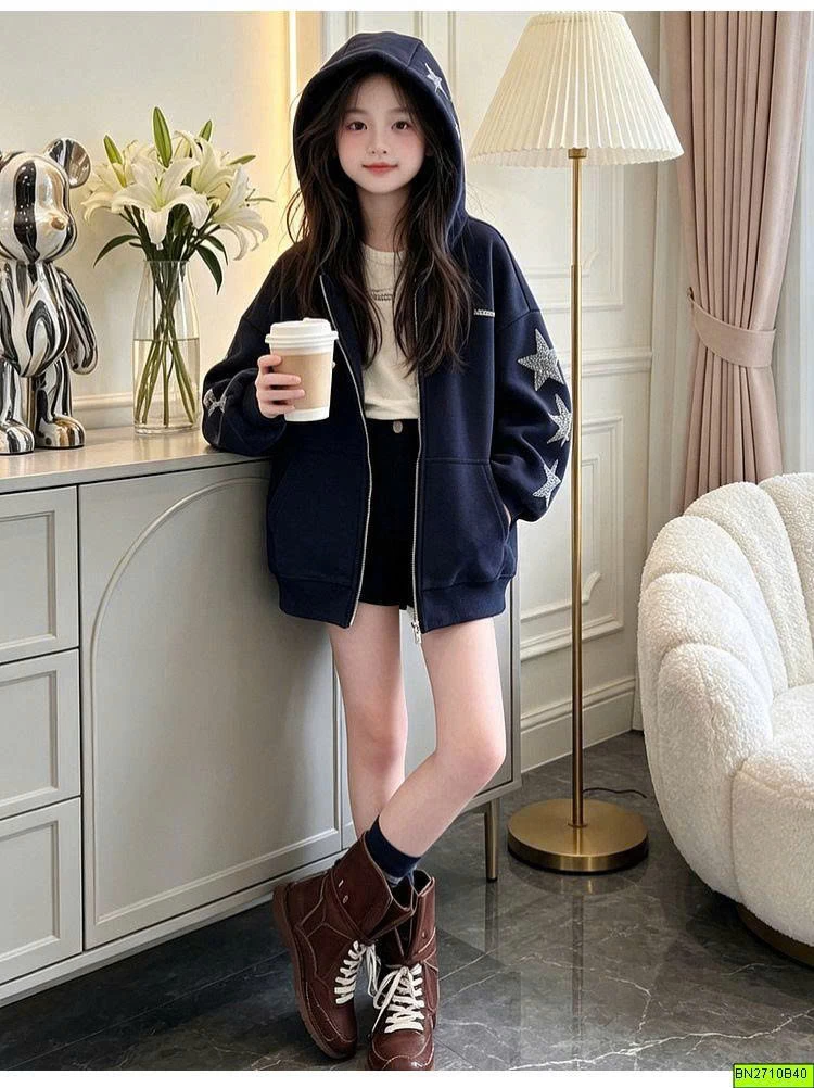 ÁO KHOÁC NỈ NGÔI SAO XANH THAN