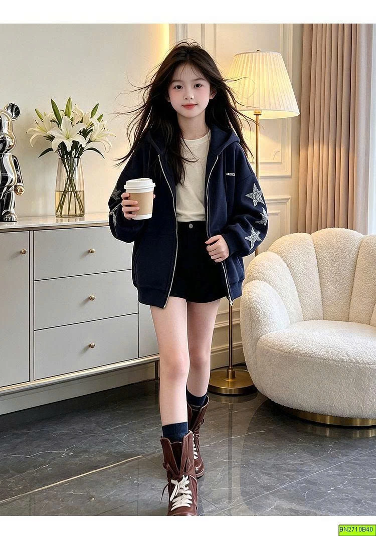 ÁO KHOÁC NỈ NGÔI SAO XANH THAN