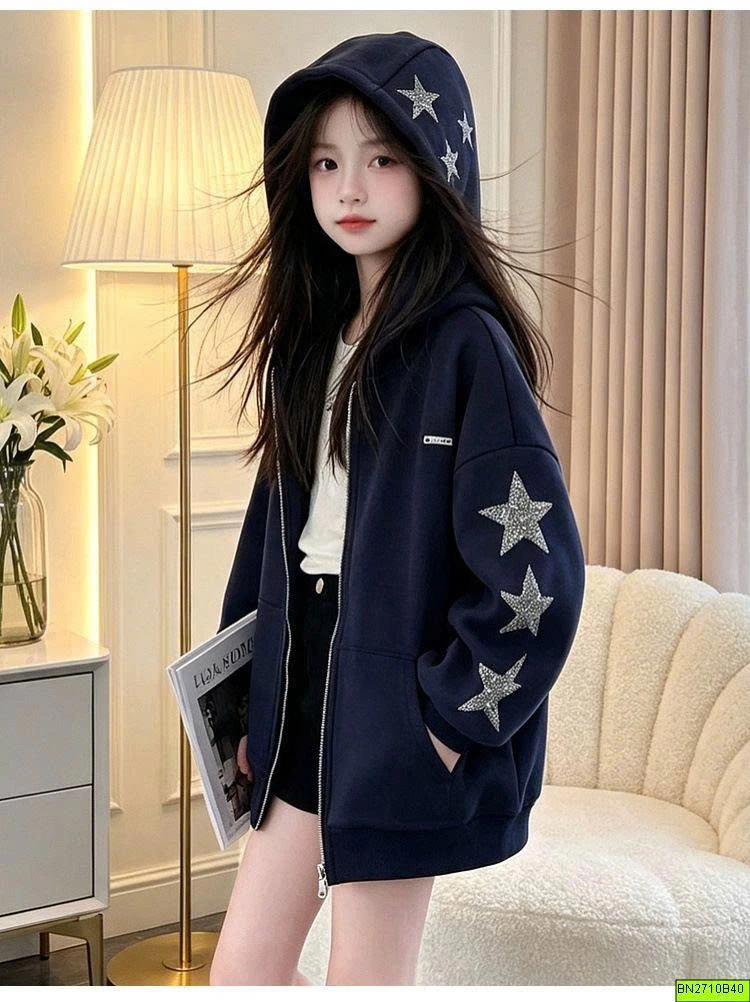 ÁO KHOÁC NỈ NGÔI SAO XANH THAN