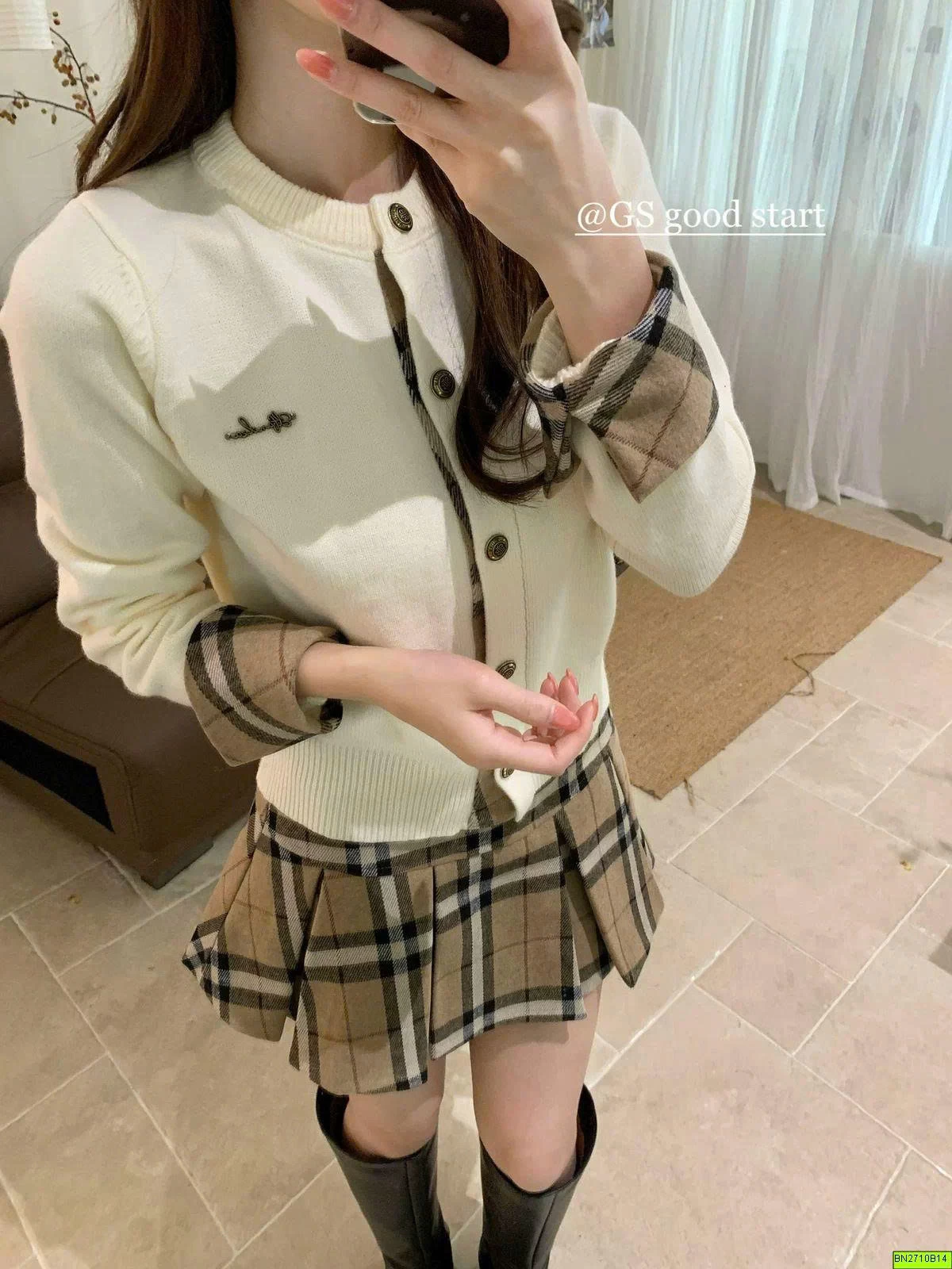 ÁO LEN PHỐI CARO