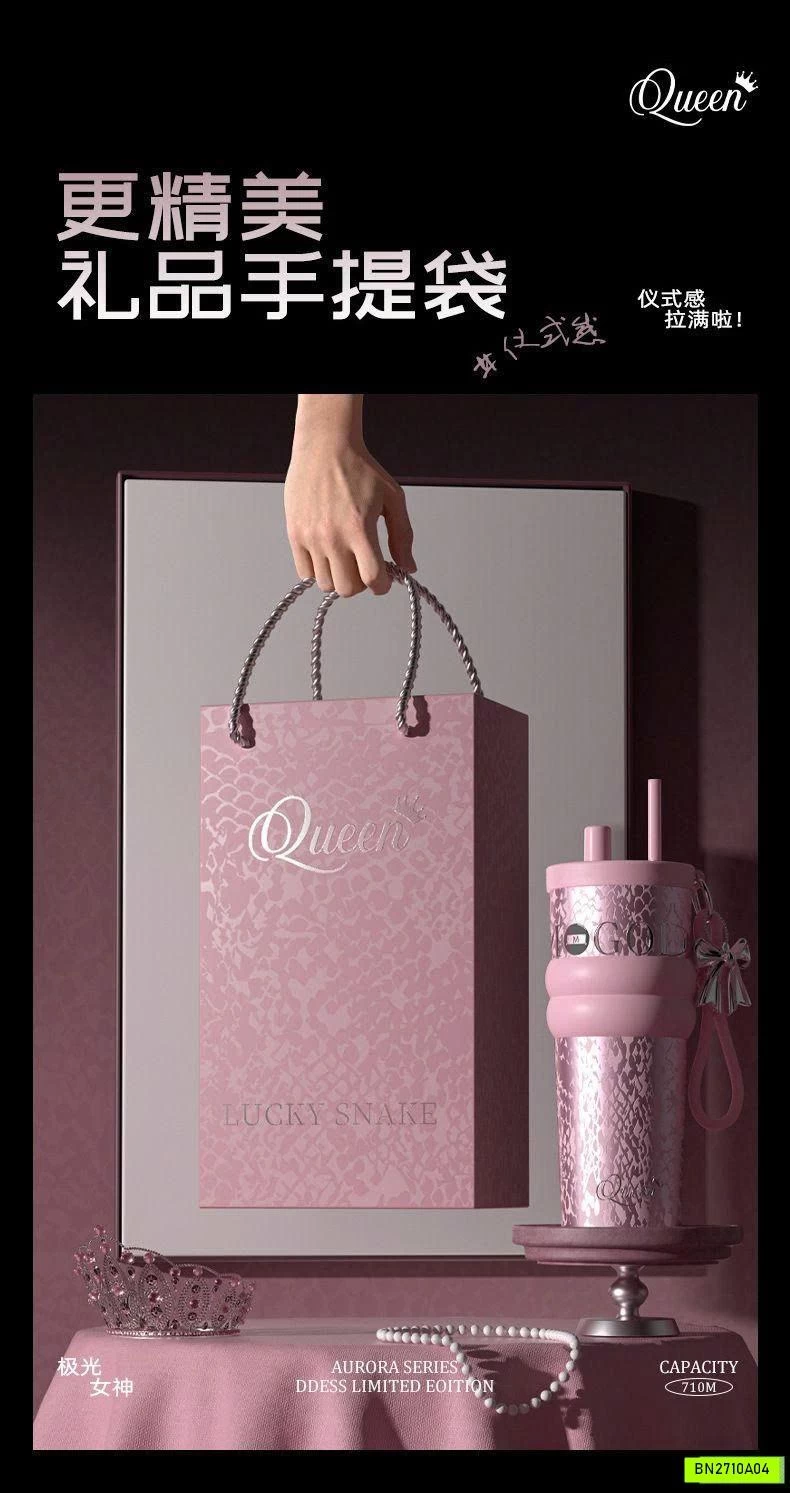 CỐC GIỮ NHIỆT QUEEN LÕI GỐM