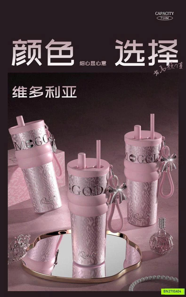 CỐC GIỮ NHIỆT QUEEN LÕI GỐM
