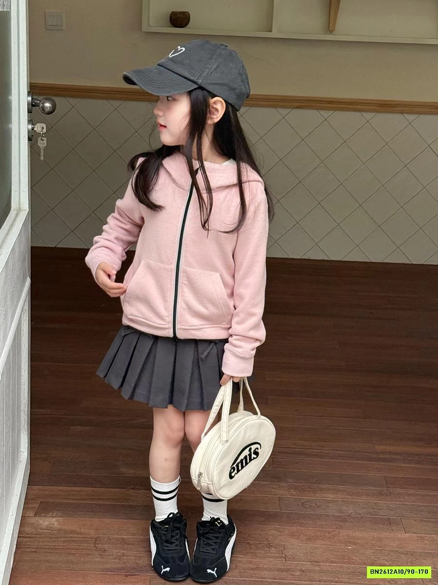 KHOÁC COTTON LIỀN MŨ KHÓA 2 CHIỀU 25F091 AMBB