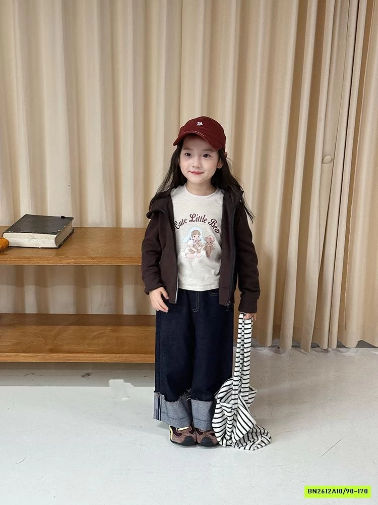 KHOÁC COTTON LIỀN MŨ KHÓA 2 CHIỀU 25F091 AMBB