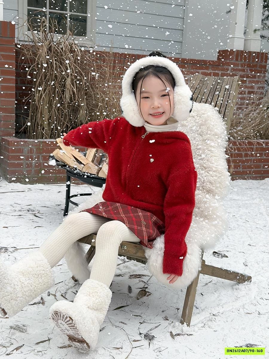 KHOÁC LÔNG THỎ TAI GẤU 25M158 AMBB