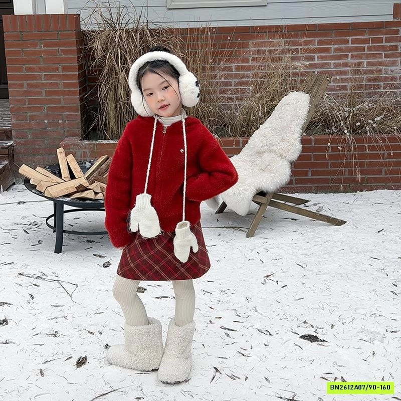 KHOÁC LÔNG THỎ TAI GẤU 25M158 AMBB