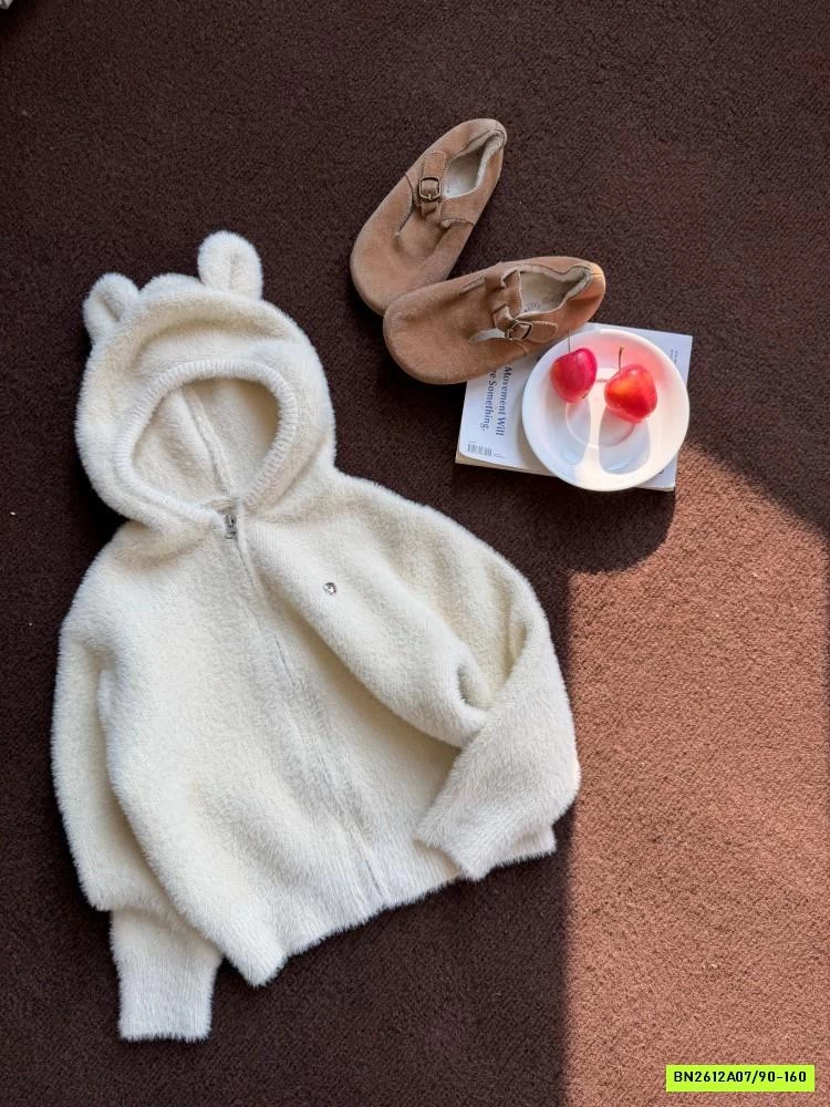 KHOÁC LÔNG THỎ TAI GẤU 25M158 AMBB