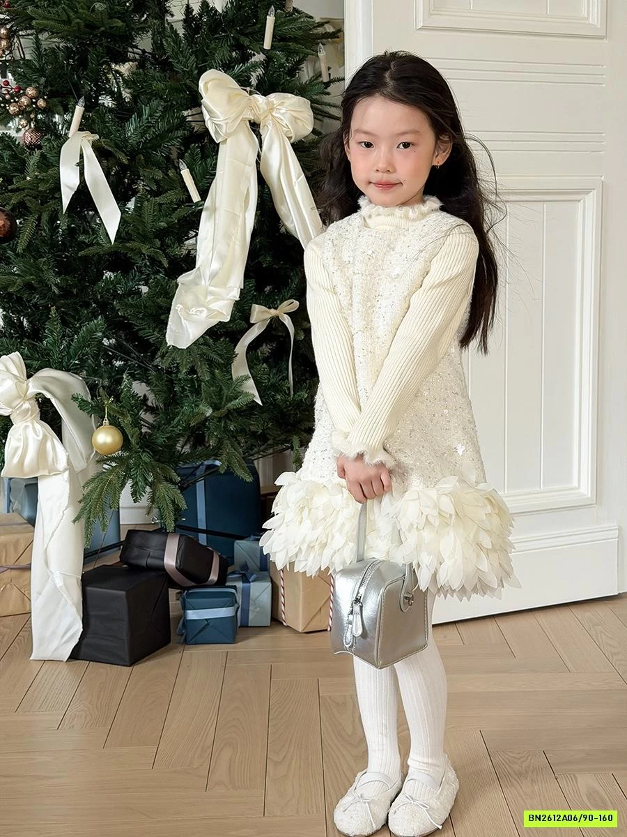 ĐẦM DẠ ĐÍNH CƯỜM VIỀN REN 25M067 AMBB