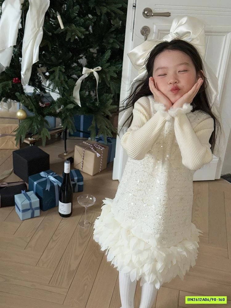 ĐẦM DẠ ĐÍNH CƯỜM VIỀN REN 25M067 AMBB