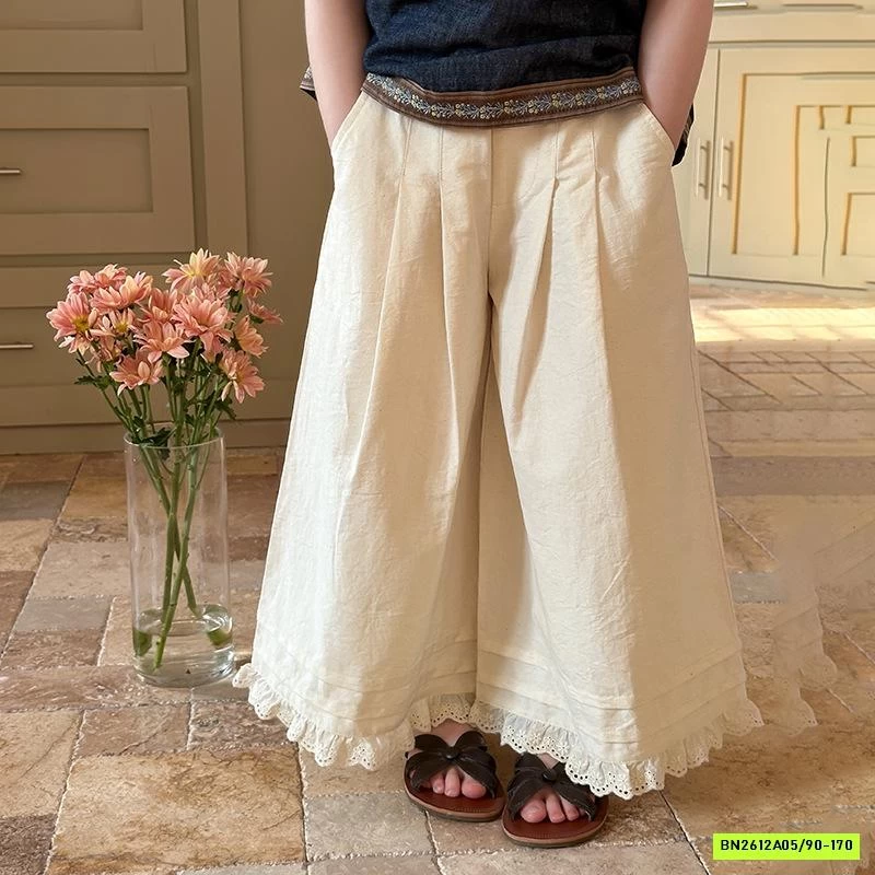 DENIM 2 DÂY MIX QUẦN SUÔNG VIỀN REN AMBB