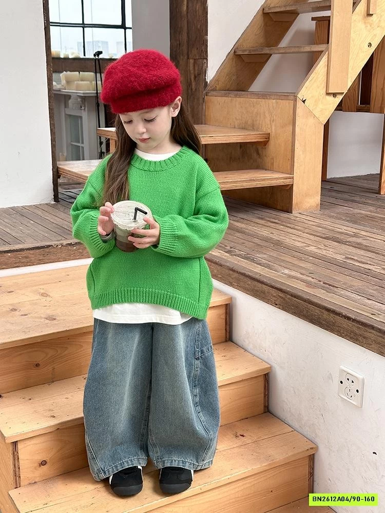 JEANS ỐNG RỘNG TÚI SAU 24Y014 AMBB