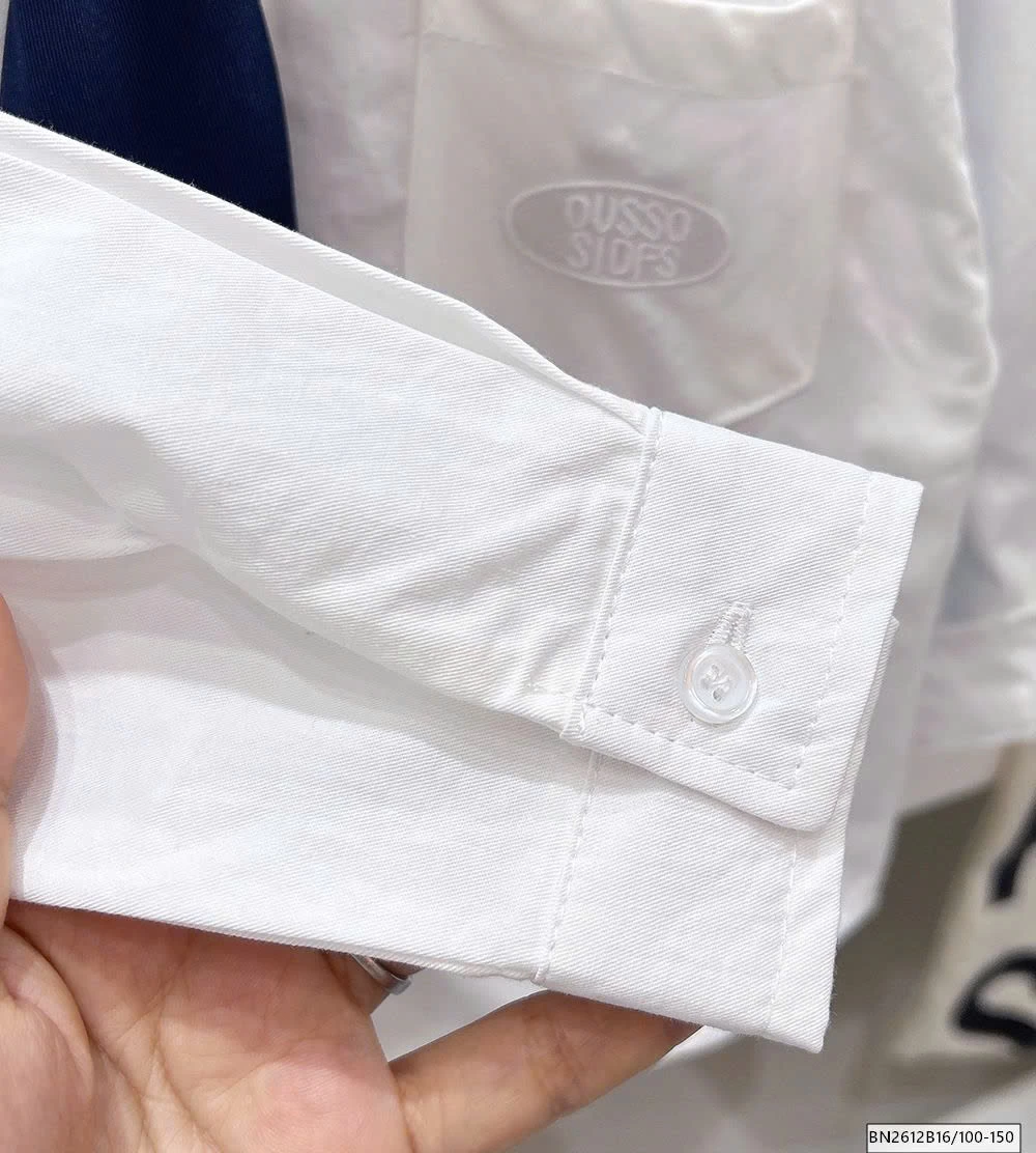 ÁO SƠ MI TRƠN MÀU KEM CAVAT KACADY