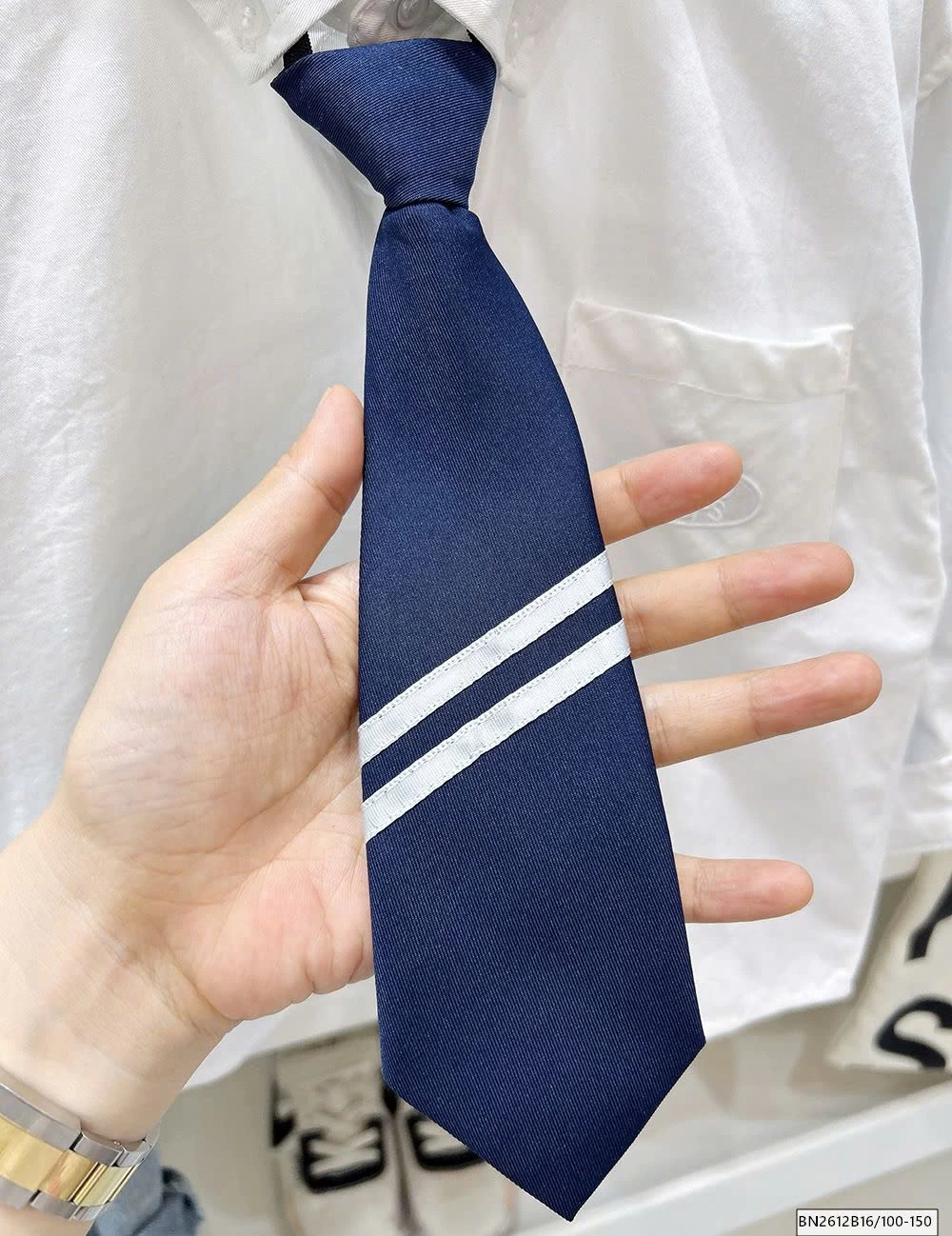 ÁO SƠ MI TRƠN MÀU KEM CAVAT KACADY