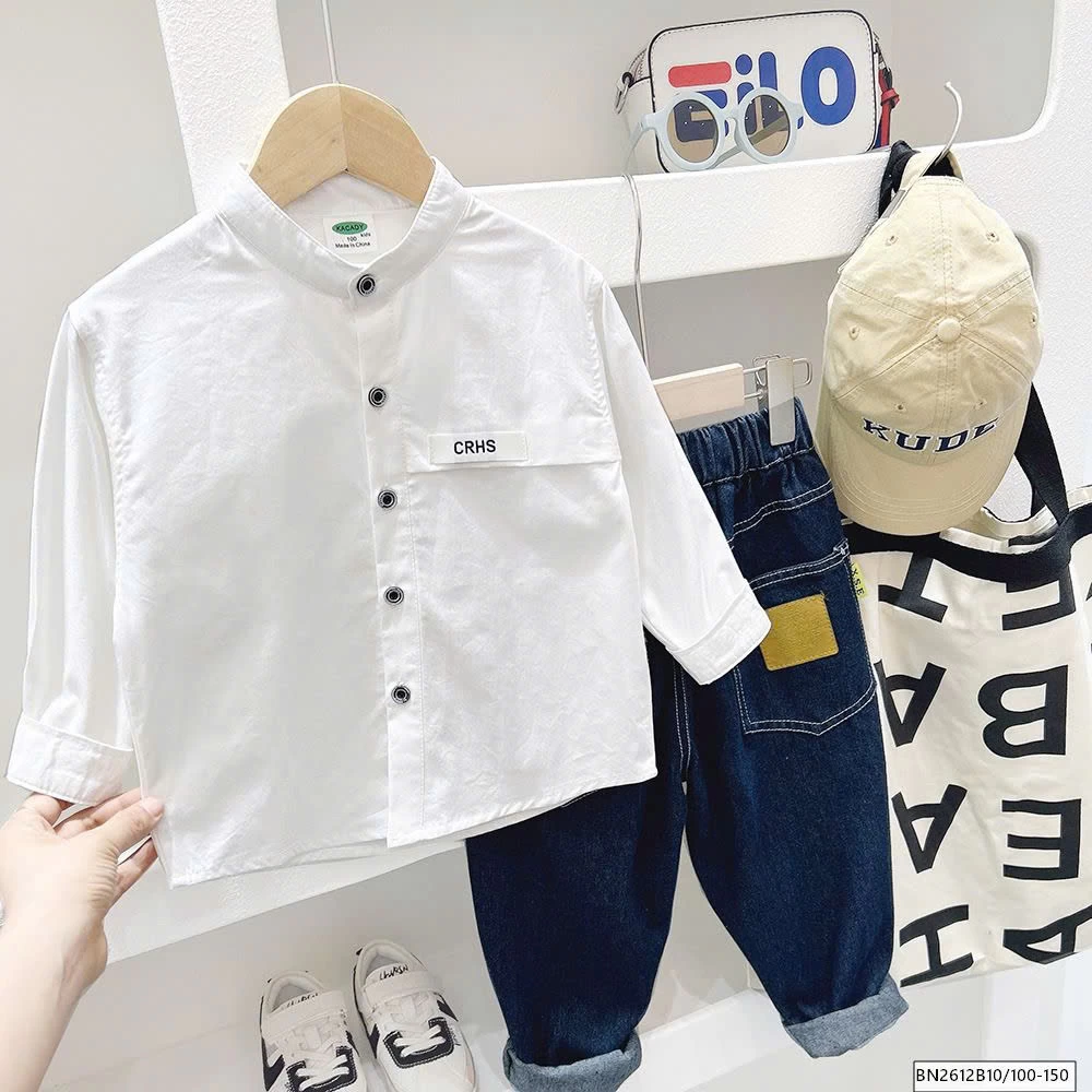 ÁO SƠ MI CỔ TÀU DÀI TAY  KACADY