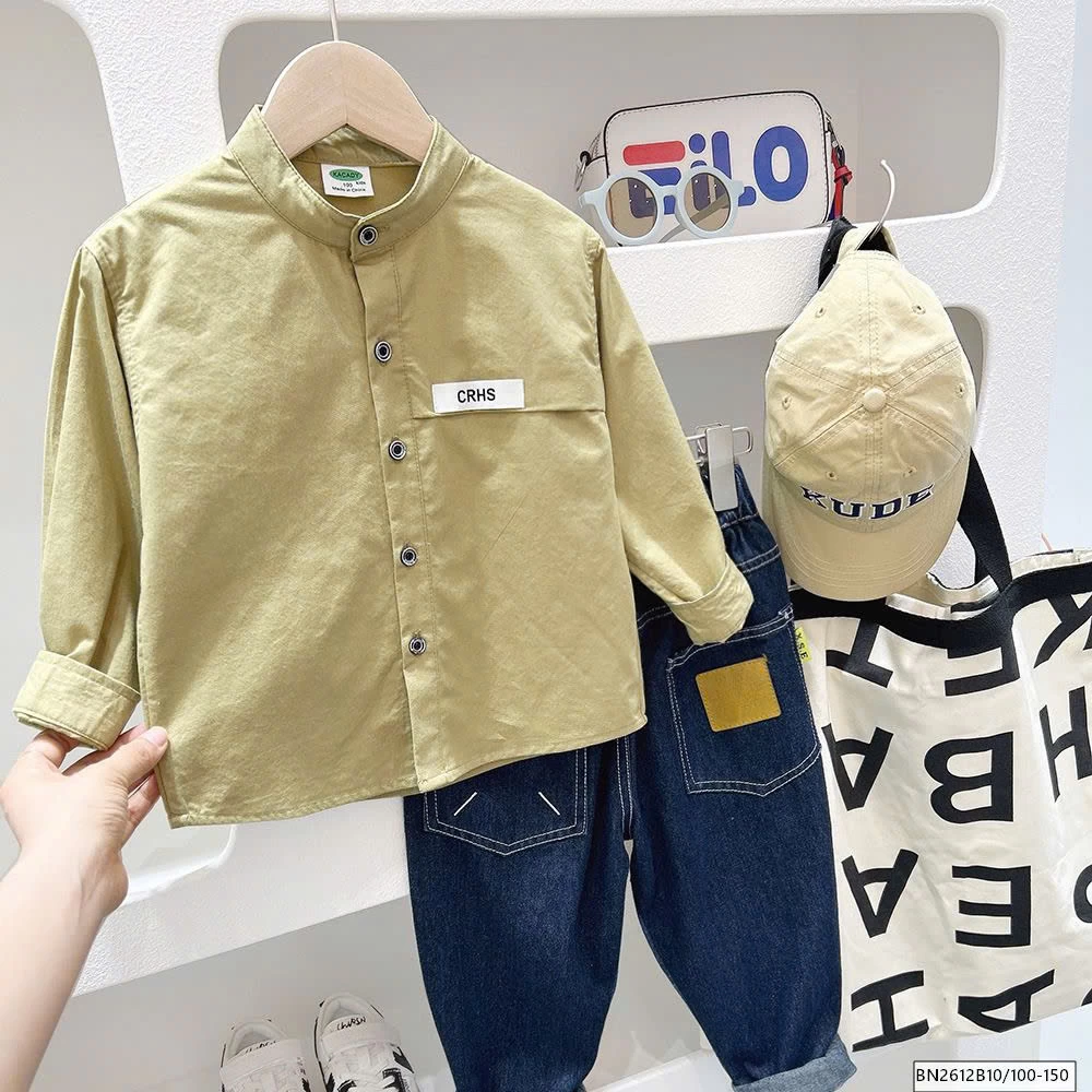 ÁO SƠ MI CỔ TÀU DÀI TAY  KACADY