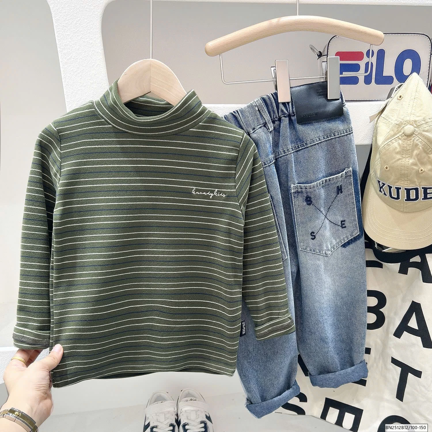 ÁO THUN GIỮ NHIỆT KẺ NGANG KACADY