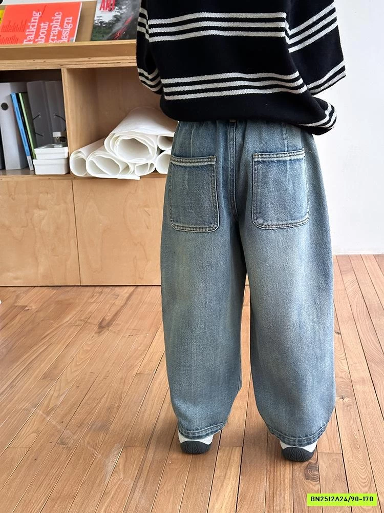 JEANS BAGGY BẠC GOOIS GÂN TRƯỚC 25G116 AMBB