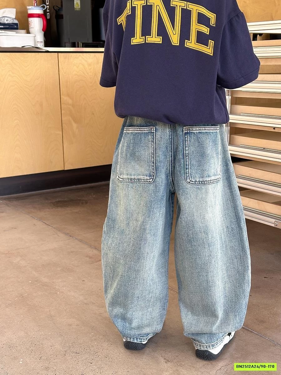 JEANS BAGGY BẠC GOOIS GÂN TRƯỚC 25G116 AMBB