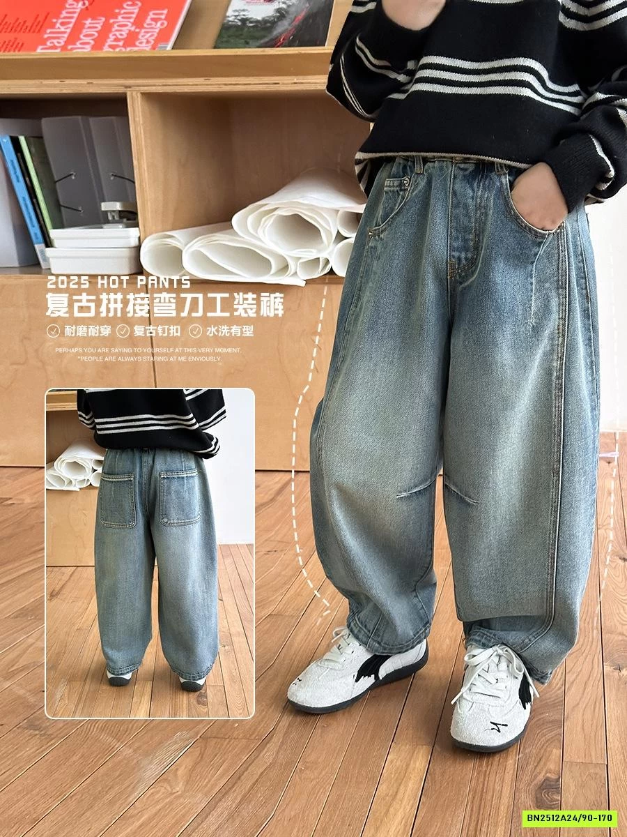 JEANS BAGGY BẠC GOOIS GÂN TRƯỚC 25G116 AMBB