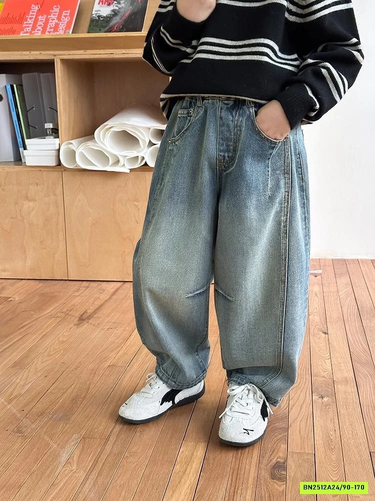 JEANS BAGGY BẠC GOOIS GÂN TRƯỚC 25G116 AMBB