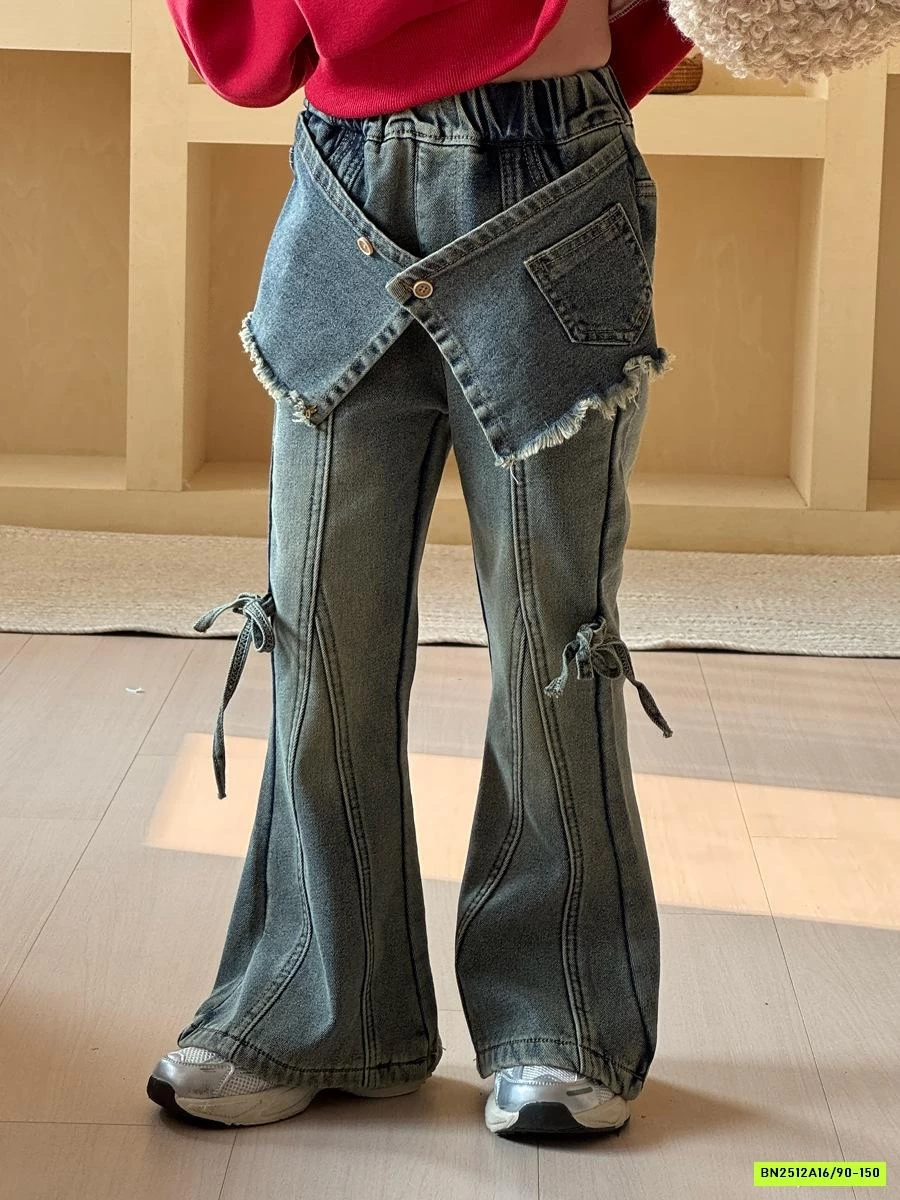 JEANS LOE VẠT GIẢ VÁY CÁ TÍNH