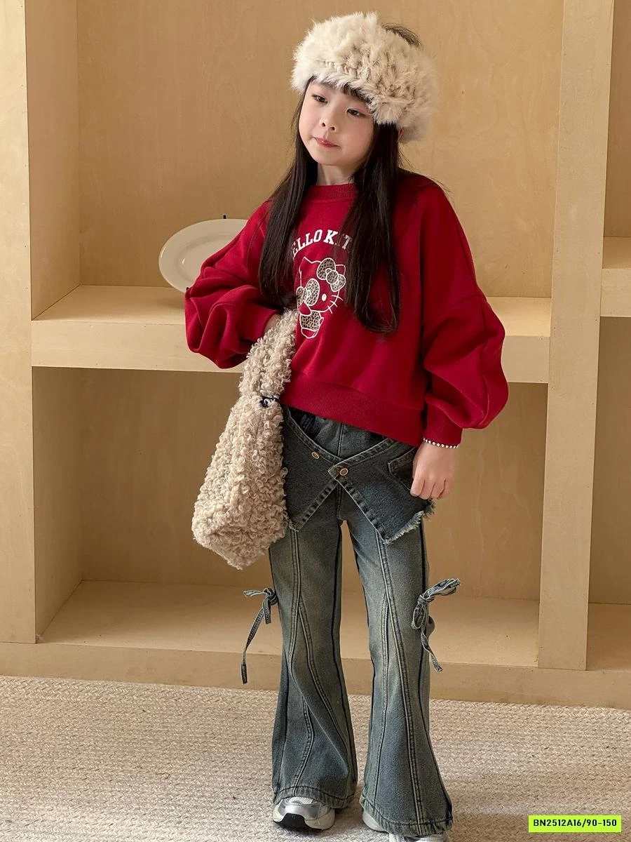 JEANS LOE VẠT GIẢ VÁY CÁ TÍNH