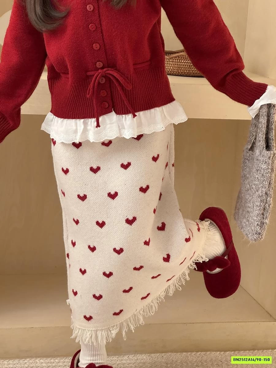 SÉT VÁY LEN DÁNG DÀI TRÁI TIM