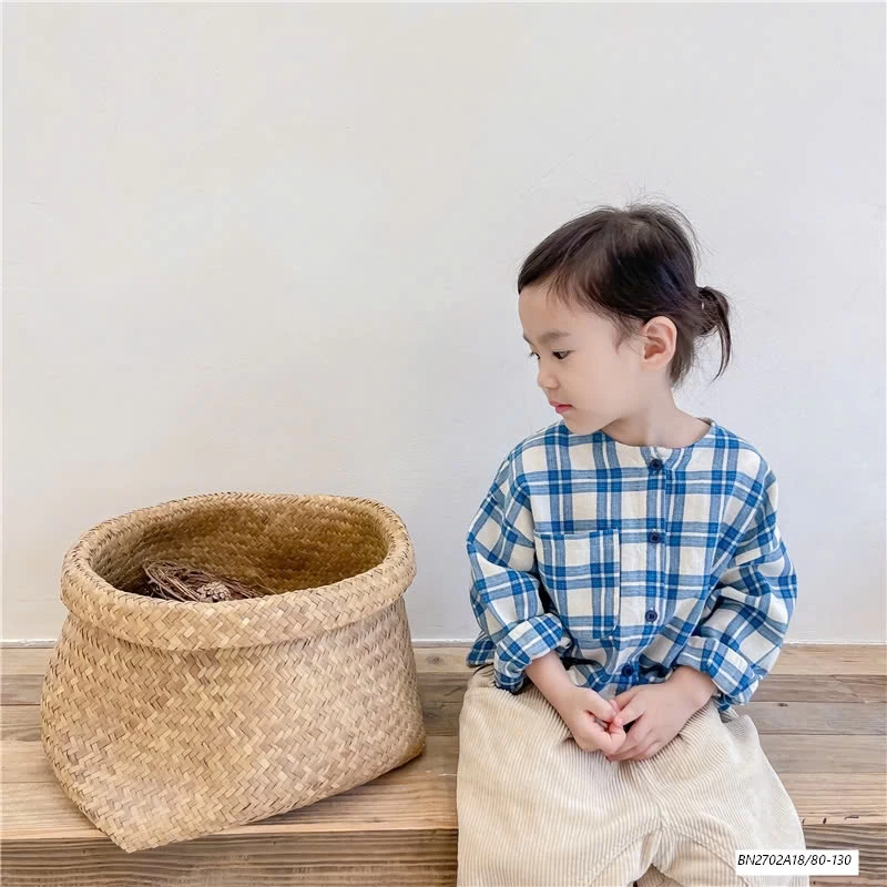 SƠ MI CARO CỔ TRÒN ADBABY