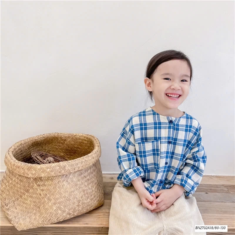 SƠ MI CARO CỔ TRÒN ADBABY