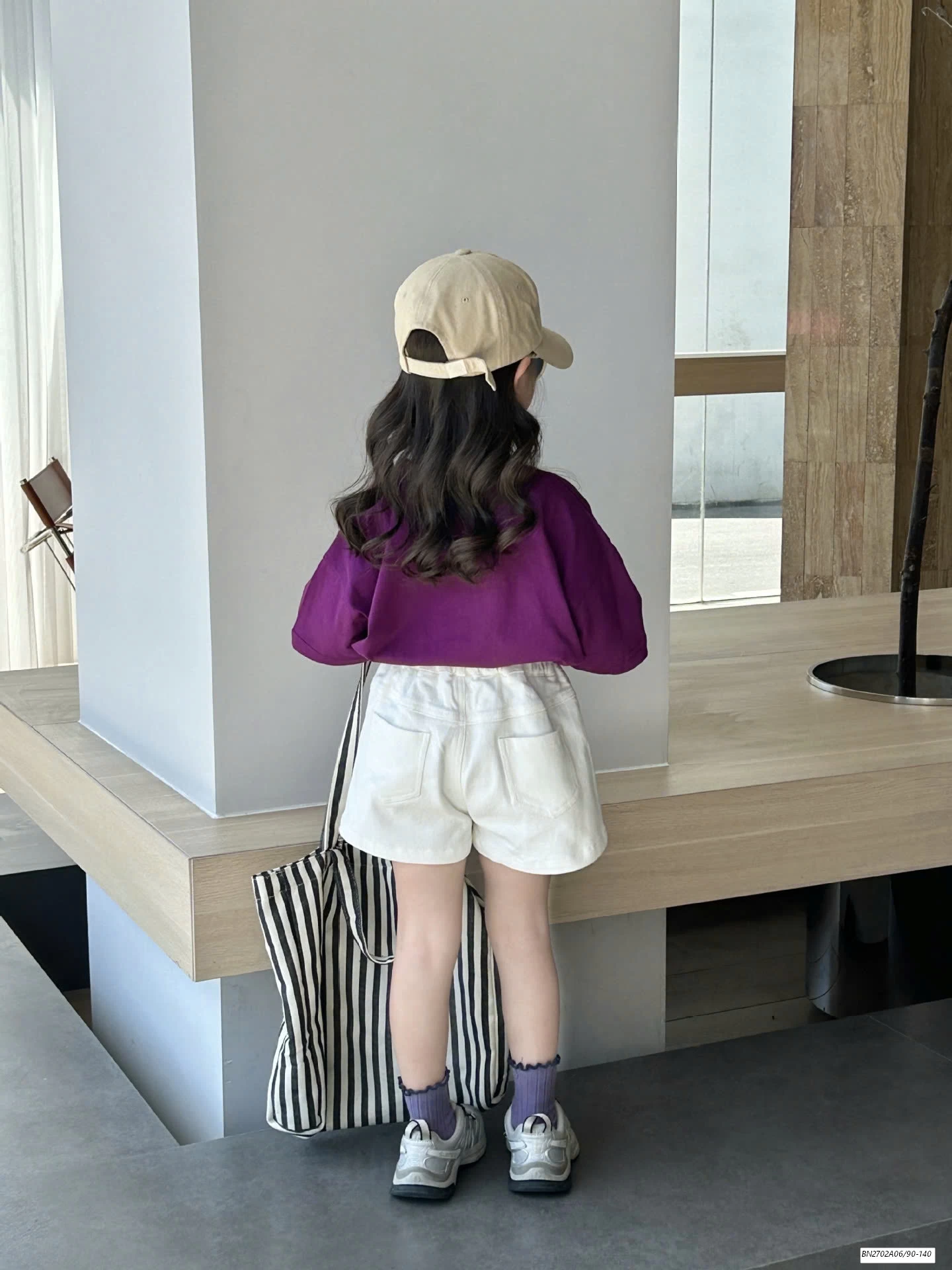 SÉT ÁO THUN TÍM SHORT TRẮNG