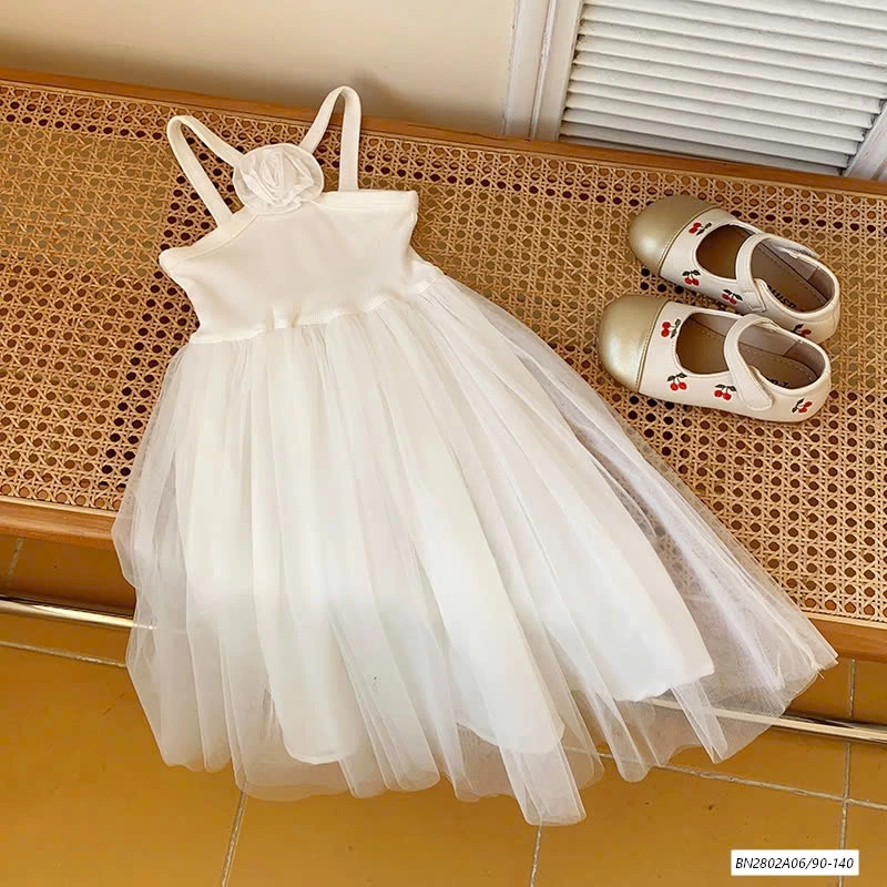 ĐẦM VOAN CỔ YẾM HOA HỒNG