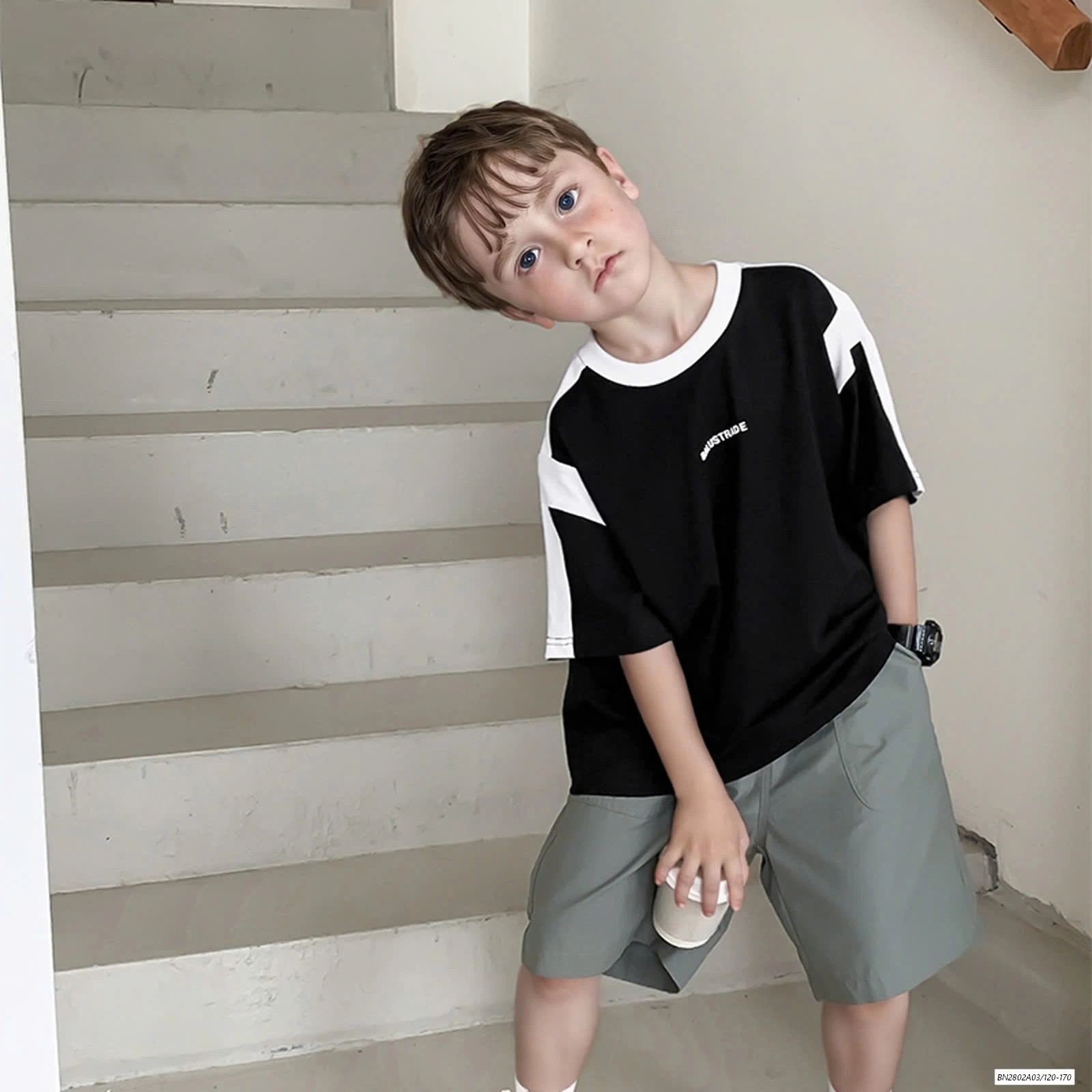 ÁO THUN BASIC PHỐI MÀU TAY