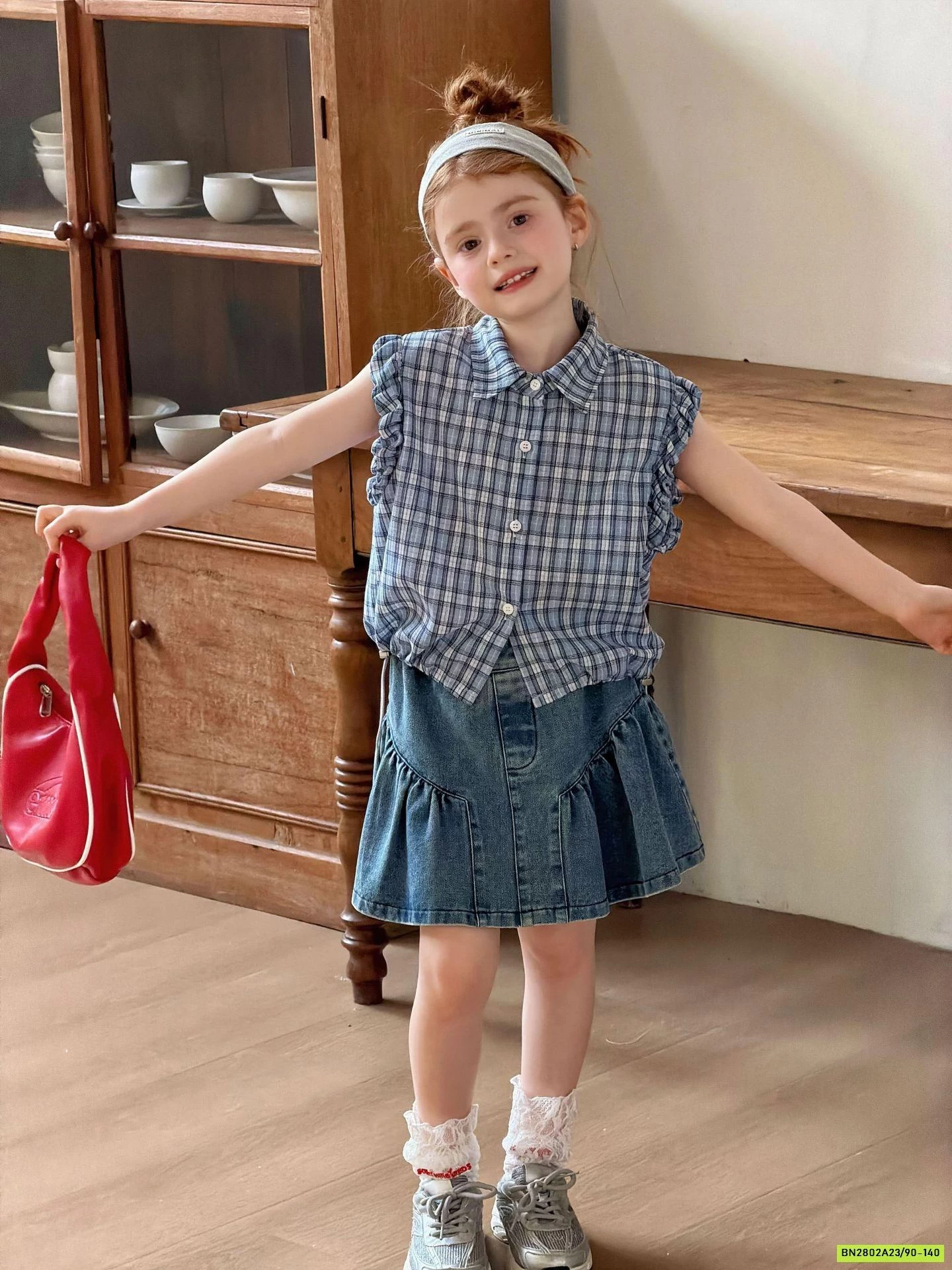 SƠ MI CARO MIX CV JEANS ĐUÔI CÁ