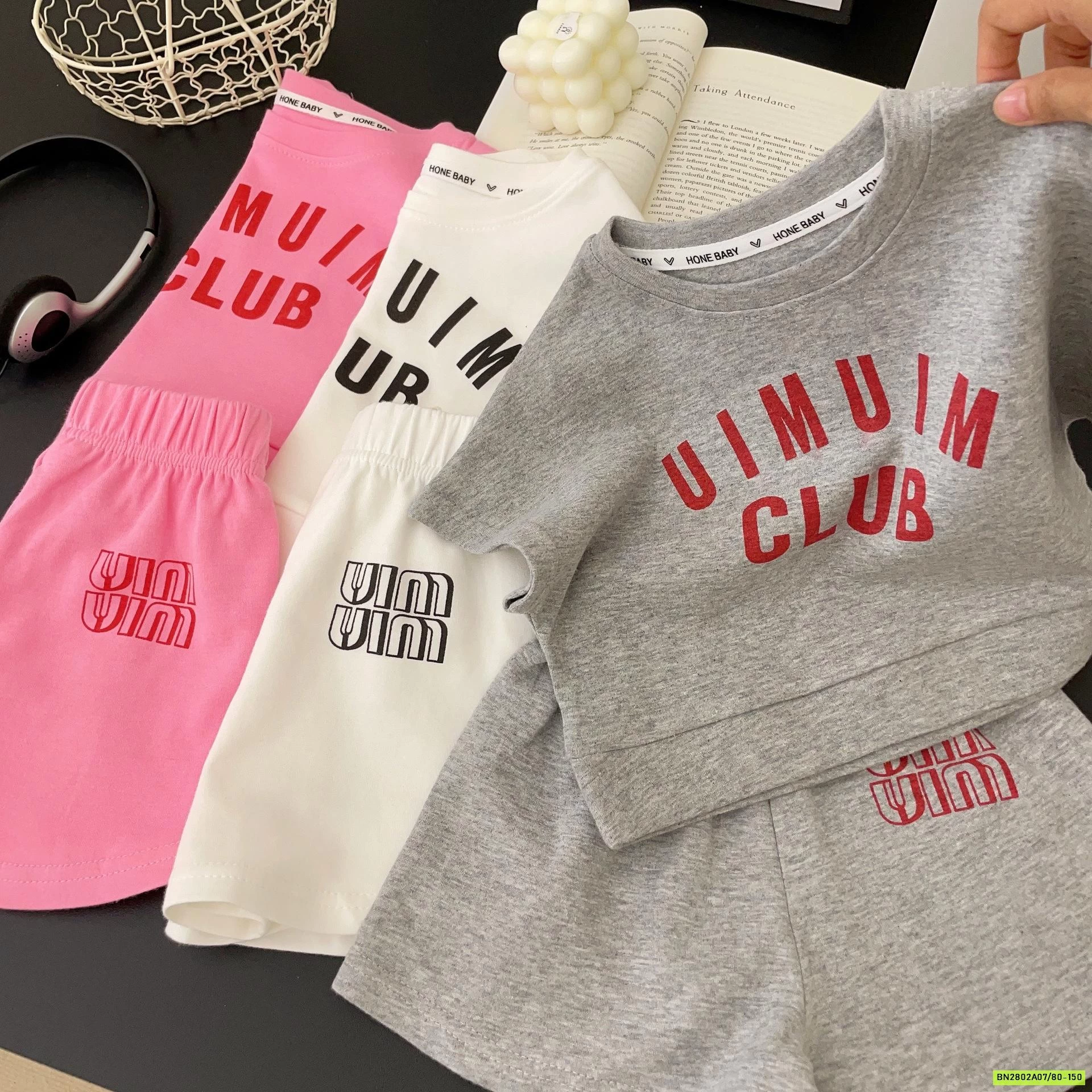 BỘ COTTON TAY HẾN IN CHỮ