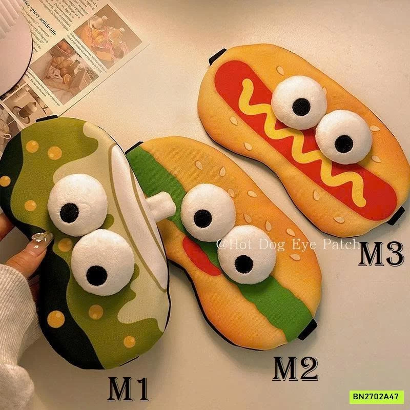 BỊT MẮT NGỦ HOẠT HÌNH HOTDOG CUTE