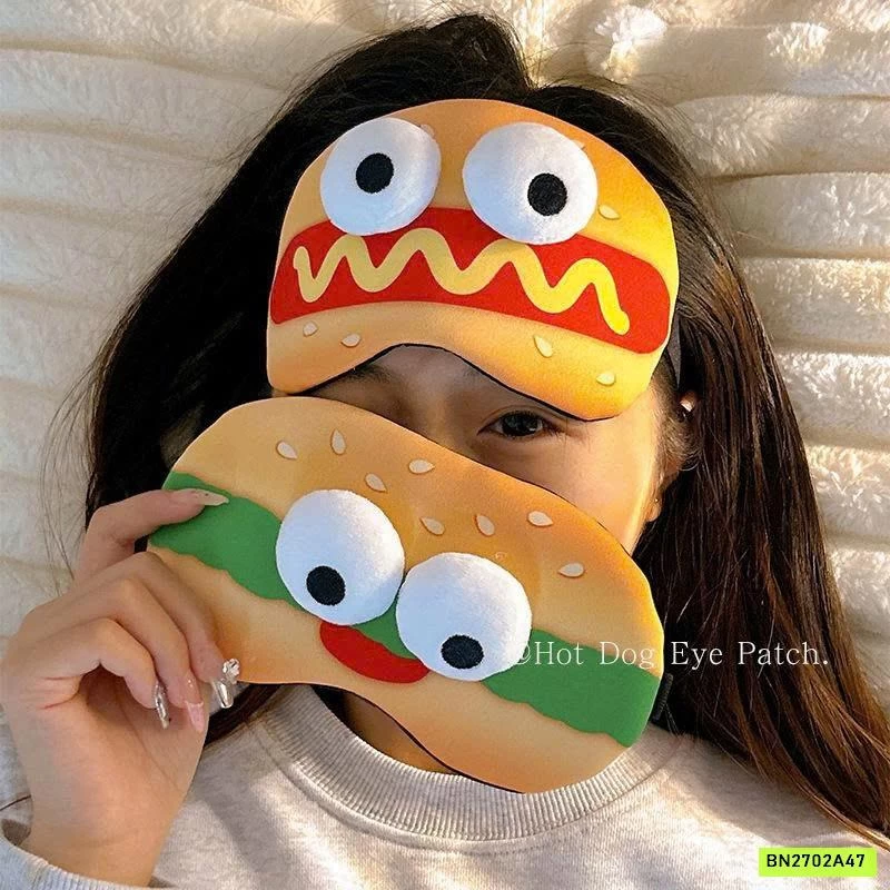 BỊT MẮT NGỦ HOẠT HÌNH HOTDOG CUTE