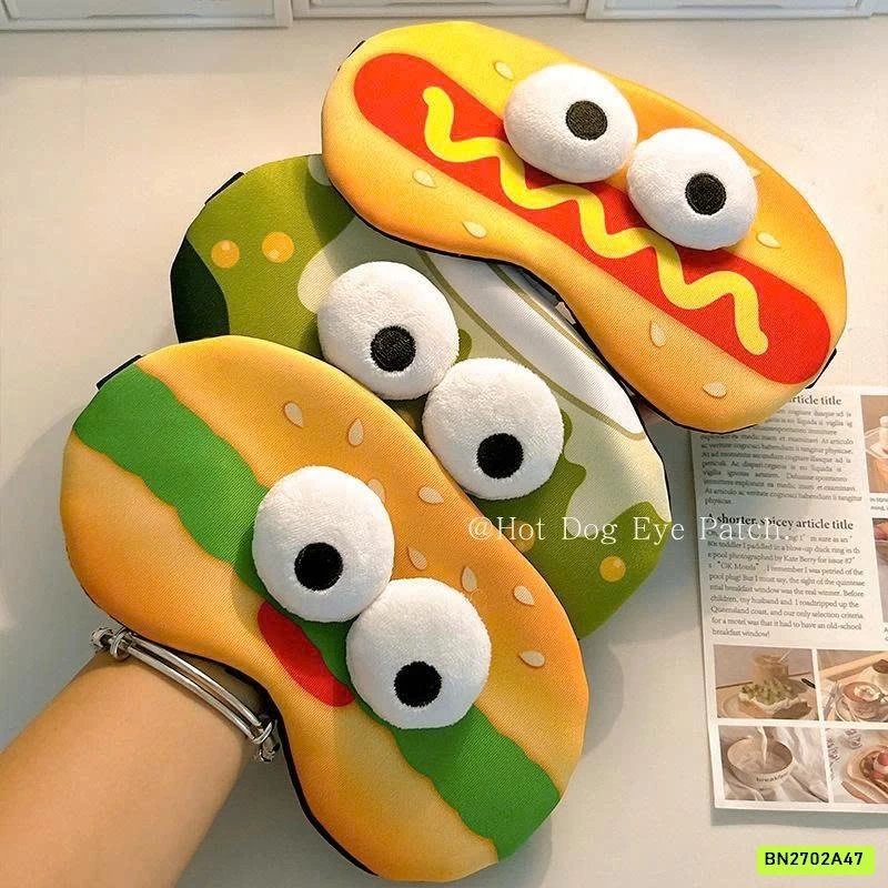 BỊT MẮT NGỦ HOẠT HÌNH HOTDOG CUTE