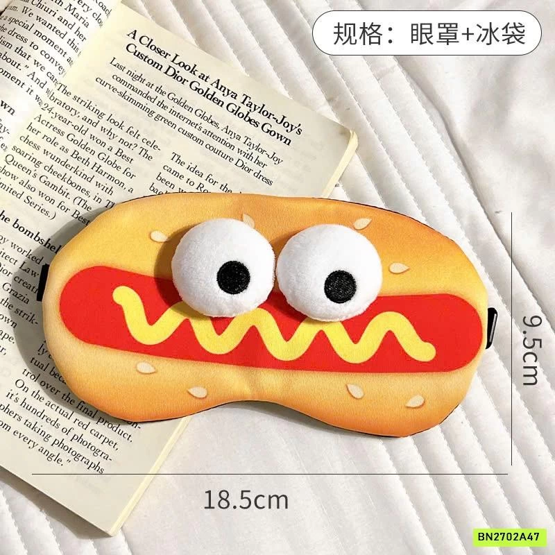 BỊT MẮT NGỦ HOẠT HÌNH HOTDOG CUTE