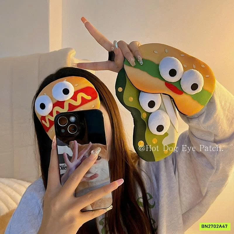 BỊT MẮT NGỦ HOẠT HÌNH HOTDOG CUTE