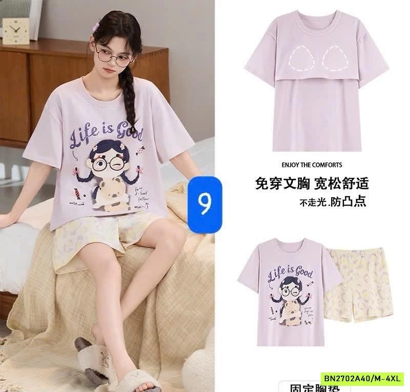 BỘ MẶC NHÀ NỮ KÈM BRA CC