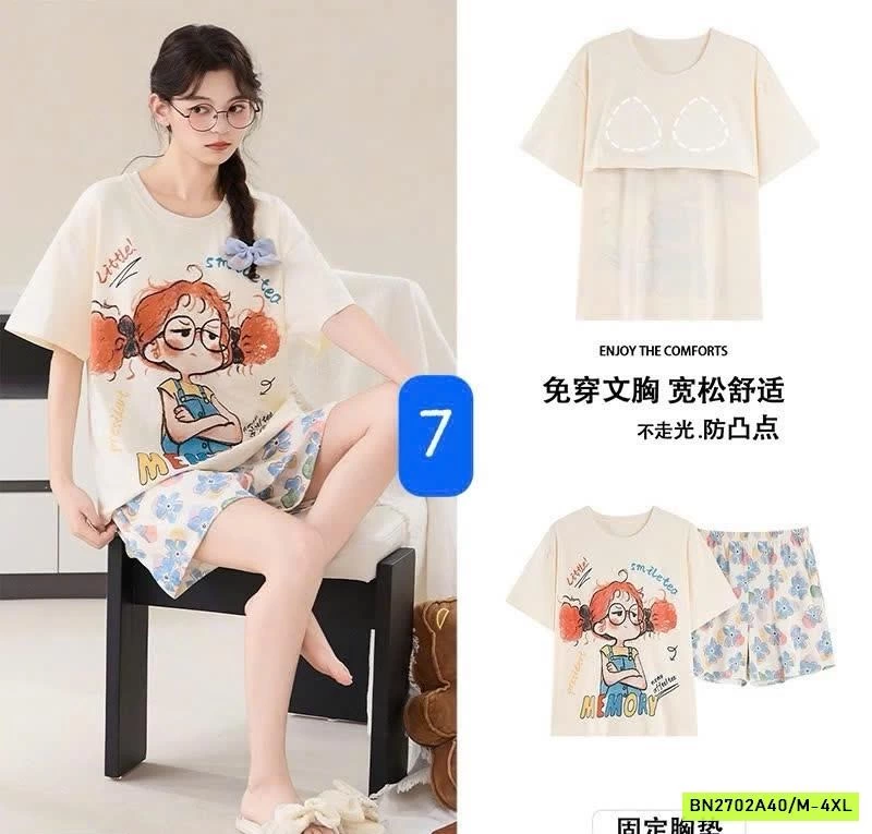 BỘ MẶC NHÀ NỮ KÈM BRA CC