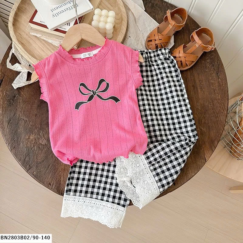 SÉT BỘ MẶC NHÀ QUẦN CARO ÁO SÁT NÁCH