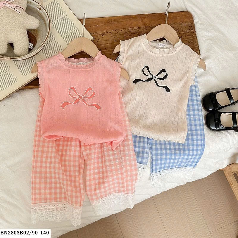 SÉT BỘ MẶC NHÀ QUẦN CARO ÁO SÁT NÁCH