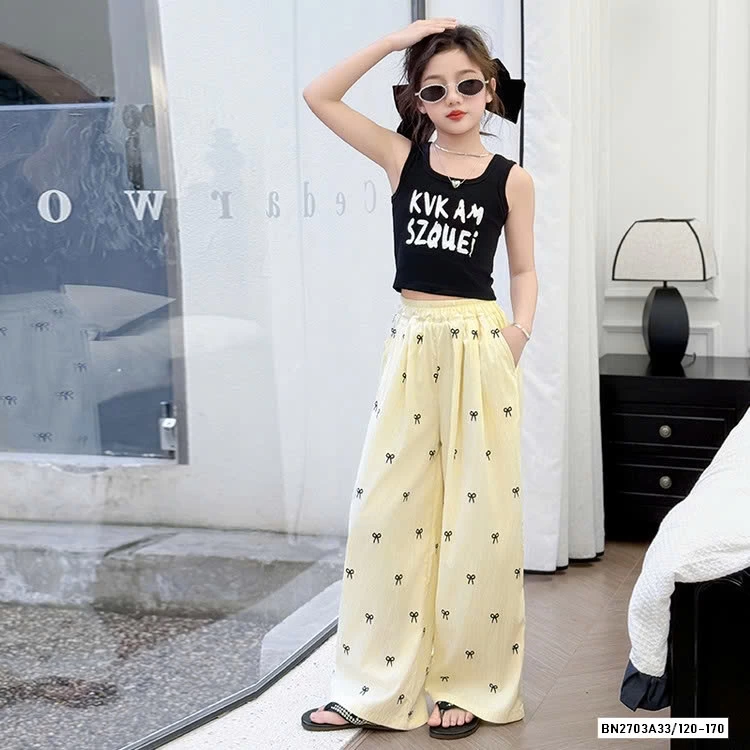 ÁO SÁT NÁCH MIX QUẦN SUÔNG NƠ SZ ĐẠI