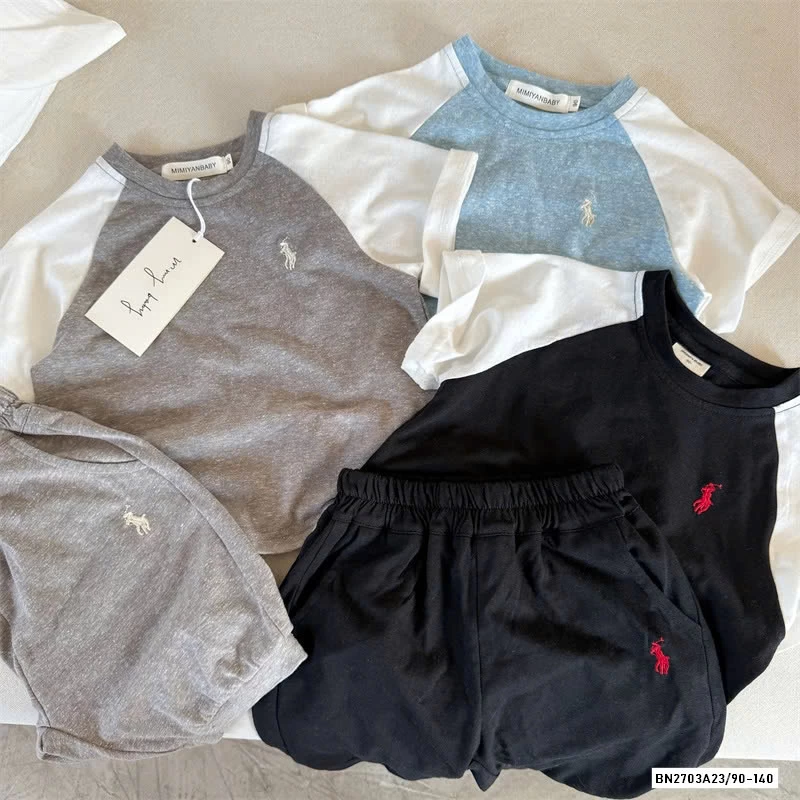 BỘ COTTON PHỐI MÀU TAY MMY